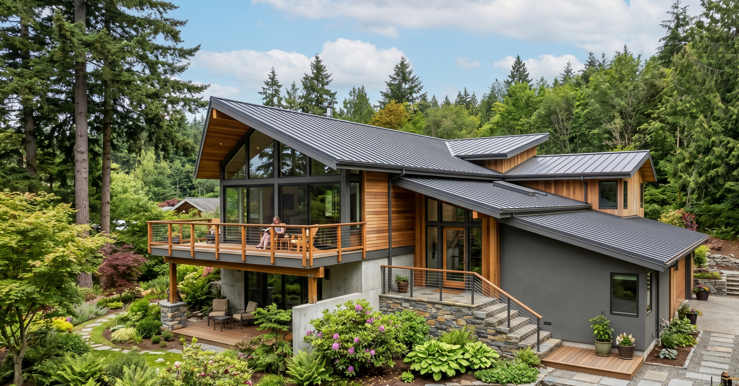 multi shed roofs